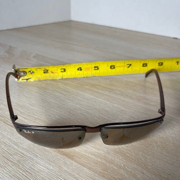 Ray-Ban RB3276 014/84 Sunglasses Top Bar FRAMES ONLY Wrap Brown 64-13 WIDE ARMS - Picture 4 of 9